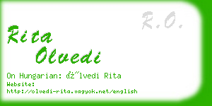 rita olvedi business card